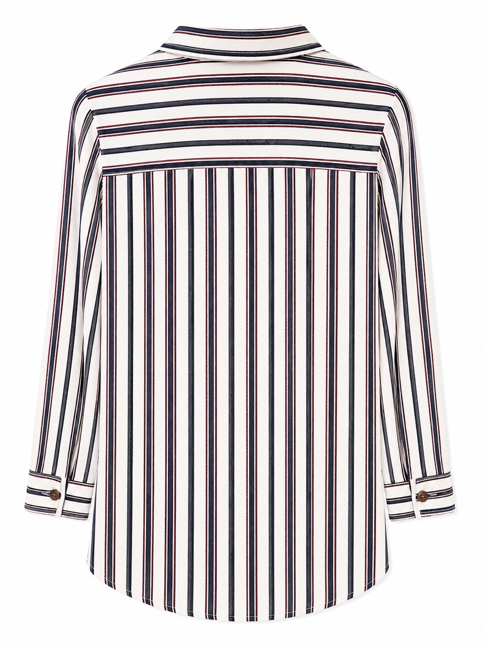 St. John’s Bay Women’s Small Striped Button Side Tunic Blouse - Picture 8 of 10